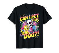 Can I Pet That Dog?! Funny Skeleton Halloween Bootleg Camiseta
