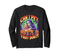 Can I Pet That Dog?! Funny Skeleton Halloween Bootleg Manga Larga