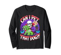 Can I Pet That Dog?! Funny Skeleton Halloween Bootleg Manga Larga
