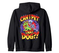 Can I Pet That Dog?! Funny Skeleton Halloween Bootleg Sudadera con Capucha