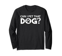 Can I Pet That Dog Mom Funny Dog Paw Print Pet Dogs Lovers Manga Larga