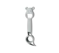 Can opener, Abridor de botellas multiusos 4 en 1 for cerveza, latas, frascos y tapas ,Can opener manual(Gray)