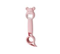 Can opener, Abridor de botellas multiusos 4 en 1 for cerveza, latas, frascos y tapas ,Can opener manual(Pink)