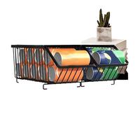 Can Rack Organizer, 2-Tier Stackable Iron Dispenser, Heavy-Duty Shelf for Kitchen Pantry, Canned Food Holder, Space-Saving Storage Solution for Cabinets, Cupboards, Countertops, and Shelving Units