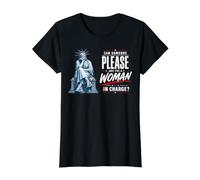 Can Someone Please Put a Woman in Charge 4th July Feminist Camiseta gráfica económica, Mujer, Negro, L