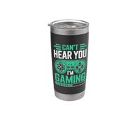 Can’t Hear You I’m Gaming for Video Game Lovers Funny Gamers Vaso térmico de acero inoxidable de doble pared