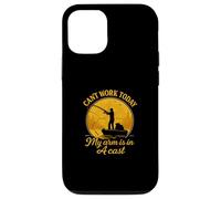 Can’t Work Today My Arm Is In A Cast Funny Fishing Carcasa para iPhone 12/12 Pro