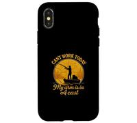 Can’t Work Today My Arm Is In A Cast Funny Fishing Carcasa para iPhone X/XS