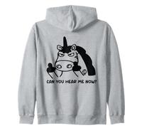Can You Hear Me Now Funny Unicorn Sudadera con Capucha