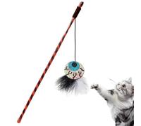 Caña de gato genérica | gatito de Halloween de interior | caña de estimulación con fantasma calabaza para caza, ejercicio, interior y exterior