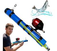 Caña de Pesca con Catapulta Portátil y Compacta, Lanzador de Cebos Fora Pesca de Bass, Trucha, Bagre, Ideal Fora Agua Salada y Dulce, Regalo Fora Aventureros, Familia y Amigos