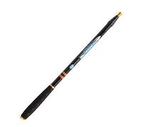 Caña de pesca de río Caña de pesca de sección corta Arte telescópico portátil para más Polo de mar Accesorios de pesca Durable peso ligero Pesca flotador(Negro,5.4m)