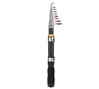 Caña de Pesca telescópica, caña de Pesca de Viaje Pole de Pesca retráctil portátil Pole Corta Varilla de Pesca de Hielo, guías de Acero Inoxidable para la Trucha de salmón de (2.1m)