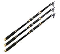 Caña de Pescar 2,1/2,4/2,7/3,0/3,6 M alimentador de Carpa telescópico portátil caña Pescar Fibra Carbono mar(2.4M)