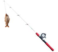 Caña de Pescar, caña Corta de en Hielo, Material de Fibra de Vidrio, Juego de Invierno Ultra Corto de 24 Pulgadas, 59 g, diseño de guía de cerámica para Clima frío, Lago y Estanque al Aire Libre