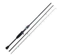 Caña De Pescar Caña De Pescar Fundición, Fibra Carbono Ultraligera 1,8 M, 3 Secciones con Mango EVA, For Baitcasting(1.8m - Casting Rod)