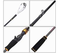 Caña de Pescar,Caña para Mar 1.8m 2.1m .4m cañas de Pesca fundición con Fibra Carbono 24 toneladas Últimos Asientos serpentinos Carrete Serpiente Ultra Ligero Polo(2.1 m)