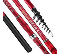 Caña de Pescar,Caña para Mar Caña De Pescar Carbono 5,3 M Y 6,0, Ultraligera Ultrarresistente, Portátil, Telescópica, For En El Mar, Surfear(3.9 m)