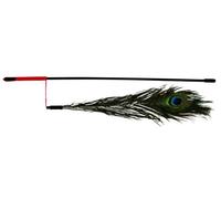 Caña de pescar con pluma de pavo real 47 cm