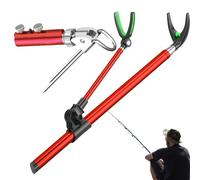 Caña de Pescar de Banco Pesada de Acero Inoxidable, Soporte para Poste de Servicio | Equipo de con Mosca para Muelle, , Agua Dulce, Orilla del río, Hielo, Camping, Agua de mar, , Lago