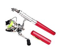 Caña de pescar de bolsillo, caña de pescar combinada de bolsillo, caña de pescar de viaje sólida telescópica en miniatura, caña de pescar hecha a mano ligera de marigana para arroyos, lagos, río