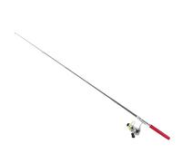 Caña de Pescar de Bolsillo, Caña de Pescar de Bolsillo, Mini Caña de Pescar con Forma de Bolígrafo Portátil, Caña de Pescar Retráctil de Bolsillo con Rueda de Carrete(Rojo)