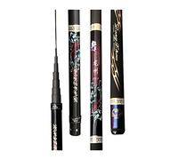 Caña de pescar de viaje, alimentador de bastones de carpa, caña de pescar telescópica portátil, caña de pescar de carbono duro ultraligero, combo de equipo de pesca (color: negro, tamaño: 9 m) (negro