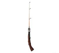Caña de pescar en hielo de 2 secciones 506070 cm para uso en invierno con asiento de rueda en espiral, material ligero de fibra de vidrio para una experiencia de pesca duradera y sensible (60 cm B)