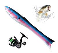 Caña de Pescar Miniatura,Vara de Pescar de Bolsillo,Mini Caña de - para Senderismo, Viajes, Camping, Pesca en Alta Mar, Surf, Orilla, Lance y Curricán
