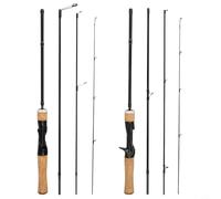Caña de pescar múltiple de fibra de carbono, 1,8 m, UL ajustable, portátil, 4/5 secciones, calidad de hilado, para pesca de salmón de agua dulce, ligera, 70 g (spinner handle)