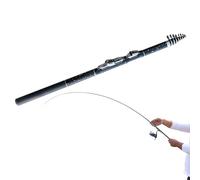 Caña de pescar para acantilado, giratoria de fibra de carbono, ultraligera, compacta, de viaje, para trucha, salmón