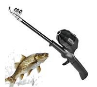 Caña de Pescar para niños, compacta Plegable y Ligera, para Pesca portátil, para la Perca, Trucha, Gato de Agua Salada y Agua Dulce Desde la Orilla, Muelle