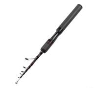 Caña de pescar portátil de fibra de carbono de 1 5 metros con punta de alta sensibilidad, anillos de carburo de silicio y agarre ergonómico de corcho para un uso cómodo