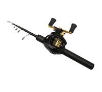 Caña de pescar portátil de fibra de carbono, para spinning y lanzamiento, 1,5 m/1,65 m extendida, 36 cm retráctil, para pesca en arroyos, salvajes y estanques