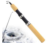 Caña de pescar portátil en hielo, caña de pescar de camarones de fibra de carbono ajustable, caña de pescar de invierno para carpas, camarones, de río, diseño ligero y resistente, disponible en