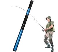 Caña de pescar portátil - Fibra de vidrio ligera - Barco de gota - Ultra - Luz - Fibra de vidrio - Barra de pesca telescópica, para camping, al aire libre, viajes