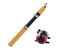Caña de Pescar sobre Hielo - Carrete de pequeño 60-100 cm | Conjunto de de Viaje, Carrete Ultra Liso, Engranajes portátiles, Accesorios Ligeros para Tanques, Lagos, Radeau, Uso