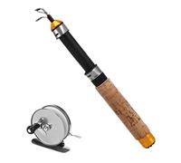 Caña de Pescar sobre Hielo - Carrete de pequeño 60-100 cm | Conjunto de de Viaje, Carrete Ultra Liso, Engranajes portátiles, Accesorios Ligeros para Tanques, Lagos, Radeau, Uso
