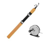 Caña de Pescar sobre Hielo - Carrete de pequeño 60-100 cm | Conjunto de de Viaje, Carrete Ultra Liso, Engranajes portátiles, Accesorios Ligeros para Tanques, Lagos, Radeau, Uso