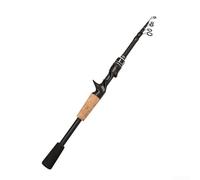 Caña de pescar telescópica, bastón de viaje portátil de 0.5-2.1 m, diseño ligero equilibrado, plegable para almacenamiento, pesca de trucha de lubina de agua dulce (J)