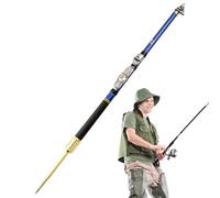 Caña de pescar telescópica, caña de pescar retráctil, caña de pescar extensible para peces gato, equipo de pesca. Caña de pescar telescópica compacta para agua dulce salada, caña de pescar sobre hielo