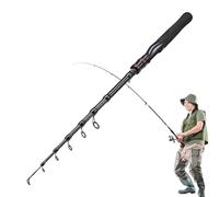 Caña de pescar telescópica,caña de pescar telescópica, caña de pescar de viaje, caña de pescar, caña de pescar de mar portátil para la pesca de bar, salmón, trucha, caña de pescar de viaje