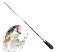 Caña de Pescar telescópica - caña telescópica de en Hielo de 2 etapas - caña de Pescar al Aire Libre | para lanzar en la Playa de señuelos Agua Salada Agua Dulce en el mar