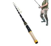 Caña De Pescar Telescópica, Cañas Retráctiles De Viaje para Bass, Equipo Portátil de Lanzamiento Suave para Pesca Desde Orilla Embarcación Kayak Muelle Viaje