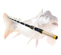 Caña de Pescar Telescópica,Cañas Retráctiles De Viaje para Bass | Equipo Portátil de Lanzamiento Suave para Pesca Desde Orilla Embarcación Kayak Muelle Viaje