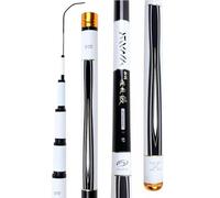 Caña de Pescar telescópica de Carbono de 3.6m a 8.1m: Ultraligera, Muy Resistente, difícil de Romper y fácil de Usar, Ideal para la Pesca Manual en Lagos, embalses y ríos(A,7.2m)
