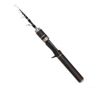 Caña de pescar telescópica de fibra de carbono, caña de fundición giratoria ultraligera de viaje, con asiento de rueda de sonido, 1,5-2,4 mm (mango de pistola 1,8)