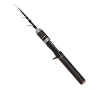 Caña de pescar telescópica de fibra de carbono, caña de fundición giratoria ultraligera de viaje, con asiento de rueda de sonido, 1,5-2,4 mm (mango de pistola 2,1)