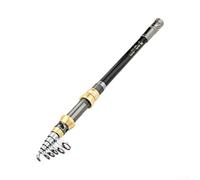 Caña de pescar telescópica de fibra de carbono, poste de viaje ultra corto para lugares complejos, diseño portátil de 1,8 a 3 m con anillo guía ampliado (2,4 dorado)
