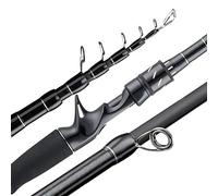CañA De Pescar TelescóPica,Fishing Rod PortáTil 2.1M .4M de Carbono Varilla telescópica caña Pescar Casting for Viaje Rod 7-25g 8-18LB Pesca(Casting 210cm MH)